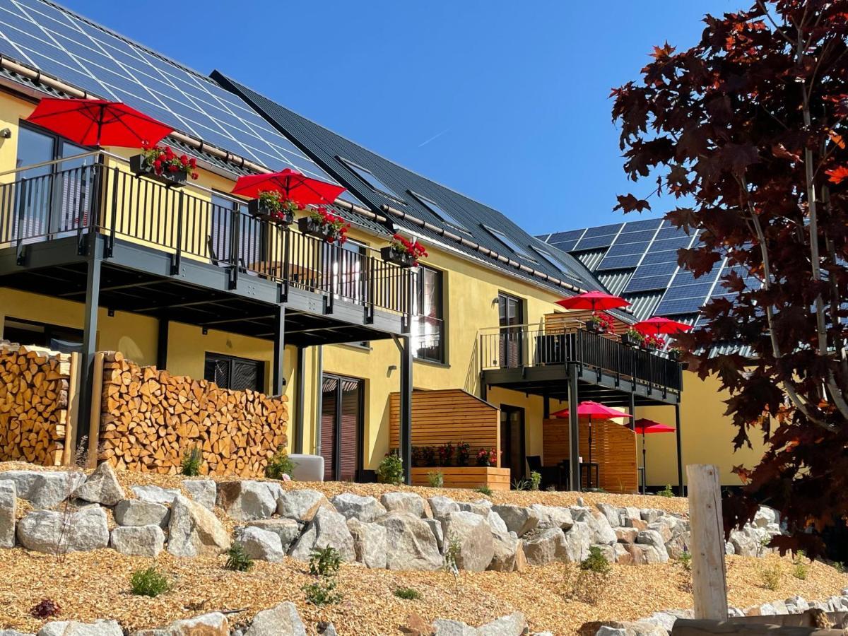 Chalet-Ferienwohnung Aehrenglueck, 70 Qm, Wellness/Fitness/Sauna - Bergroedelhof Feilitzsch Exterior photo